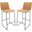 Brooklyn 29.9 Inch Leather Barstool Set of 2 In Light Brown