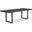 Brooks 40 x 116 Inch U Base Dining Table In Ebonized Top And Brass Base