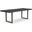 Brooks 40 x 79 Inch U Base Dining Table In Ebonized Top And Pewter Base