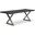 Brooks 40 x 79 Inch "X" Base Dining Table In Ebonized Top And Pewter Base