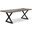 Brooks 40 x 79 Inch "X" Base Dining Table In Sandblasted Grey Top And Black Base