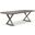 Brooks 40 x 79 Inch "X" Base Dining Table In Sandblasted Grey Top And Pewter Base