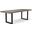 Brooks 40 x 92 Inch U Base Dining Table In Sandblasted Grey Top And Black Base