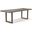 Brooks 40 x 92 Inch U Base Dining Table In Sandblasted Grey Top And Brass Base
