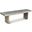 Brooks 65 Inch Bench In Sandblasted Grey Frame