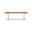Brooks 79 Inch Glass Base Dining Table In Teak and Clear