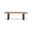 Brooks 79 Inch U Base Dining Table In Black and Teak