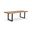 Brooks 79 Inch U Base Dining Table In Black and Teak