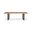 Brooks 79 Inch U Base Dining Table In Teak and Brass