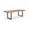 Brooks 79 Inch U Base Dining Table In Teak and Brass