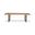 Brooks 79 Inch U Base Dining Table In Teak and Pewter