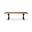 Brooks 79 Inch x Base Dining Table In Teak and Brass