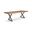 Brooks 79 Inch x Base Dining Table In Teak and Pewter