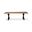 Brooks 92 Inch x Base Dining Table In Black and Teak