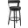 Bryant 30 Inch Bar Height Swivel Bar Stool In Black Finish and Black Faux Leather