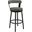Bryant 30 Inch Bar Height Swivel Barstool In Black Finish and Gray Faux Leather