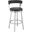 Bryant 30 Inch Bar Height Swivel Barstool In Brushed Stainless Steel Finish and Black Faux Leather