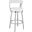 Bryant 30 Inch Bar Height Swivel Barstool In Brushed Stainless Steel Finish and White Faux Leather