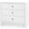 Bryant Linen 3-Drawer Side Table In Chiffon White