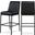 Bryce Vegan Leather Stool Set of 2 In Black