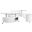 Buckley Curved Glass Top Coffee Table With Stools White High Gloss