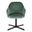 Buena Swivel Accent Chair In Black and Green