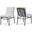 Burke Boucle Fabric Dining Chair Set of 2 In Cream