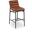 Burke Vegan Leather Bar Stool In Cognac and Black