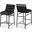 Burke Vegan Leather Counter Stool In Black