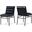 Burke Vegan Leather Dining Chair Set of 2 In Black
