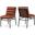 Burke Vegan Leather Dining Chair Set of 2 In Cognac