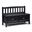 Burlington Solid Wood Entryway Storage Bench with Drawers In Black