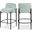 Burton Chenille Fabric Stool Set of 2 In Mint