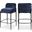 Burton Chenille Fabric Stool Set of 2 In Navy