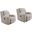 Buster Recliner Set of 2 In Opal Taupe