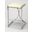 Natalya 25.5 Inch Square Upholstered and Metal Backless Counter Stool with Footrest In Silver
