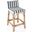 Butler Serienna Blue and White Rattan Low Back Counter Stool