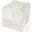 Victorian Hair On Hide with Silver Spots Cube Ottoman In White