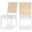 Butterfly Cream Linen Textured Fabric Dining Chair Set of 2 In White