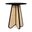 Butterfly Solid Wood and Natural Cane Bar Height Table In Black and Natural
