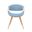 Butterfly Upholstered Dining Chair In Light Blue and Oak