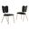 Butterfly Winged Side Chairs Set of 4 In Black Velvet and Gold Chrome Base