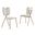Butterfly Winged Side Chairs Set of 4 In Cream Velvet and Gold Chrome Base