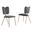 Butterfly Winged Side Chairs Set of 4 In Dark Gray Velvet and Gold Chrome Base