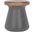 Button Dark Grey Concrete Accent Table