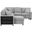 Cairo Sleeper Sectional In Gray and Black