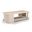 Calabria Marble and Oak Wood Coffee Table In Beige and Cream