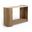 Calabria Marble and Oak Wood Console Table In Beige and Brown