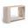Calabria Marble and Oak Wood Console Table In Beige and Cream
