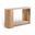 Calabria Marble and Oak Wood Console Table In Beige and Natural